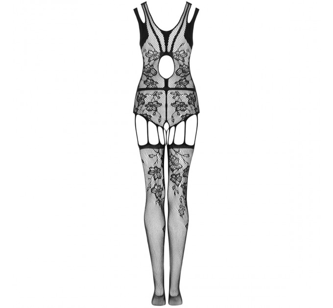 Комбінезон сітка з візерунком Obsessive F239 чорний, S/M/L