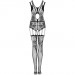 Комбінезон сітка з візерунком Obsessive F239 чорний, S/M/L