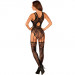 Комбінезон сітка з візерунком Obsessive F239 чорний, S/M/L