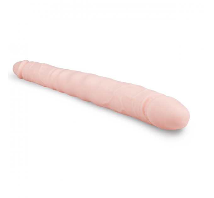 ET081SKN Фаллоимитатор с двумя концами Easytoys реалистичный, беж, 30 см