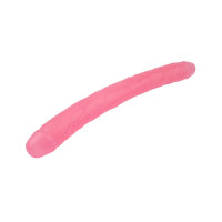 Фаллоимитатор двухсторонний реалистичный Chisa Hi-Rubber, розовый