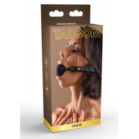 Кляп-кулька з золотою фурнітурою Taboom Ball Gag, чорний