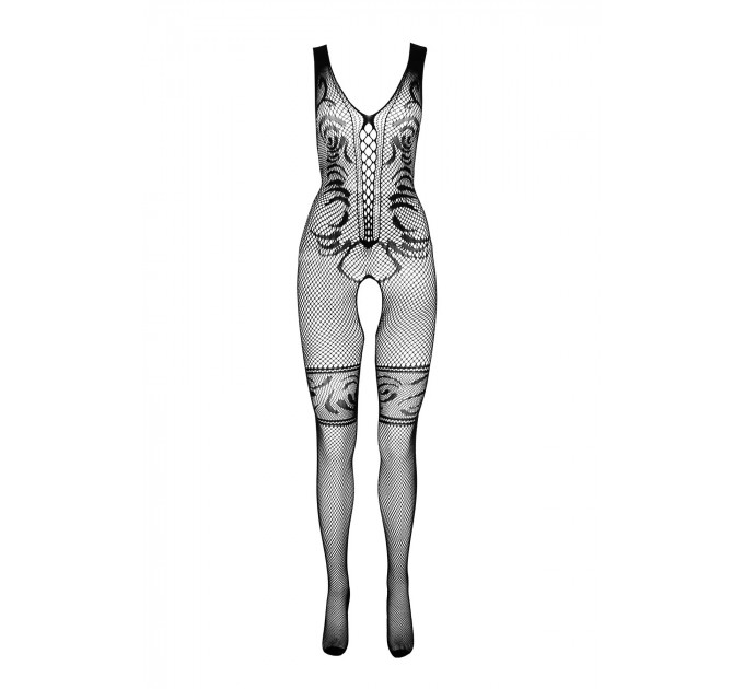 Комбінезон Passion BS069, з відкритим доступом, black