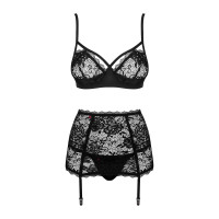 Комплект Obsessive Peonesia 3 предмета S/M