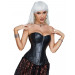 Корсет із застібкою блискавкою Star Night Sexy Leather та шнурівкою, чорний, XS (без коробки)