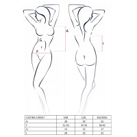 Корсет со стрингами Passion JUSTINA CORSET черный, S/M