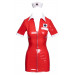 Костюм медсестры красный виниловый Black Level Vinyl Nurse 2 предмета, XL
