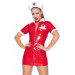 Костюм медсестры красный виниловый Black Level Vinyl Nurse 2 предмета, XL