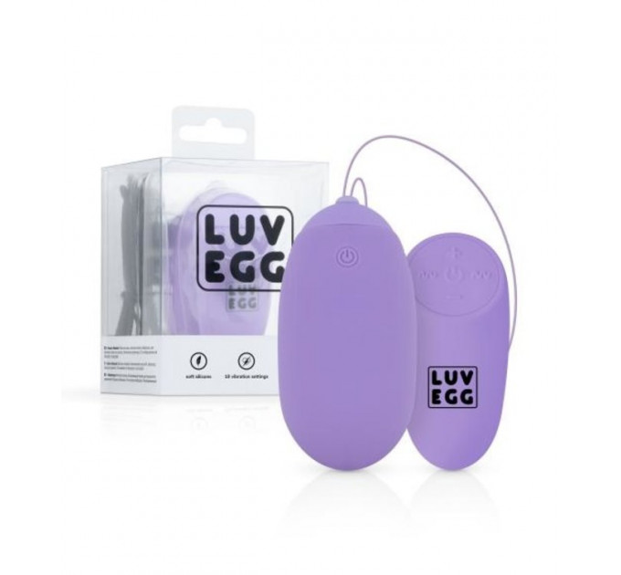 Вагінальне яйце з вібрацією та дистанційним пультом Luv Egg XL лілове