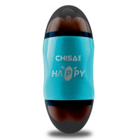 Мастурбатор Вагіна та Рот у колбі Chisa Portable Happy Cup з вібрацією