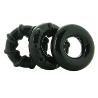Набор эрекционных колец NS Novelties Renegade Dyno Cock Rings, черные, 3 шт