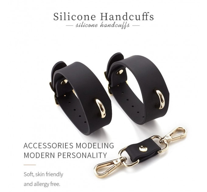 Наручники силіконові Roomfun Silicone Bondage Cuff чорні