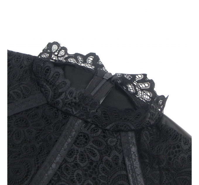 Сукня з мереживом Star Night з імітацією вінілу, чорна, S