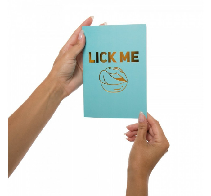 Подарочная открытка с набором Сашетов и Конверт Kama Sutra Lick Me Please