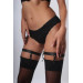 Подвязки для чулок кожаные Candy Hero S10 черные, S/M (44-46 р)