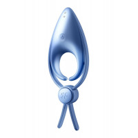 Регулируемое эрекционное кольцо Satisfyer Sniper с вибрацией, синее