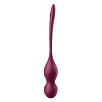 Шарики Кегеля с вибрацией Satisfyer Love Birds Vary и сменными грузами, бордовые