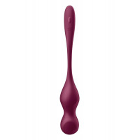 Шарики Кегеля с вибрацией Satisfyer Love Birds Vary и сменными грузами, бордовые