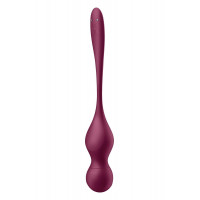 Шарики Кегеля с вибрацией Satisfyer Love Birds Vary и сменными грузами, бордовые