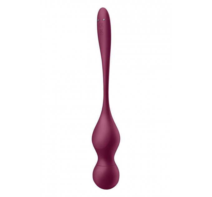 Кульки Кегеля з вібрацією Satisfyer Love Birds Vary та змінними вантажами, бордові