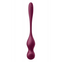 Шарики Кегеля с вибрацией Satisfyer Love Birds Vary и сменными грузами, бордовые