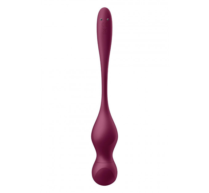 Кульки Кегеля з вібрацією Satisfyer Love Birds Vary та змінними вантажами, бордові