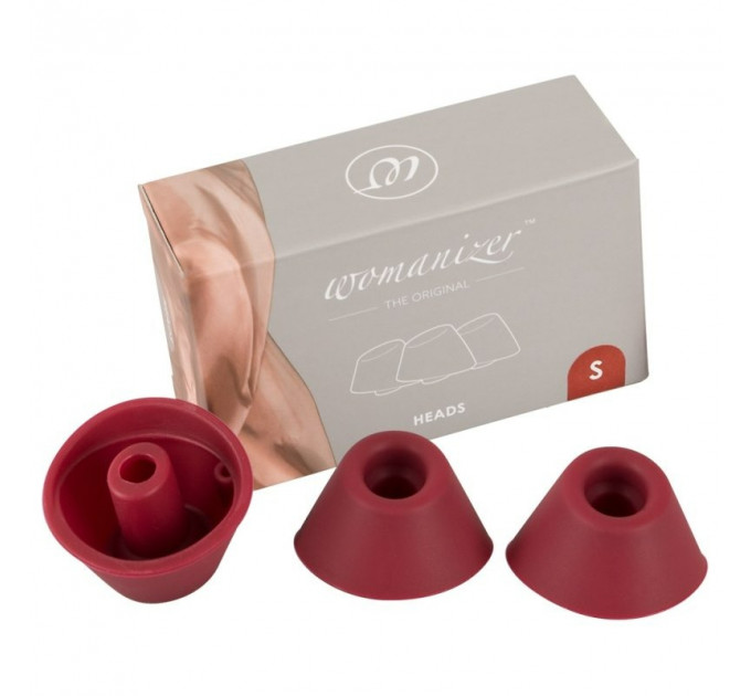 Сменные насадки на Womanizer Duo Heads, бордовые, размер S
