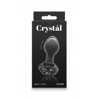 Стеклянная пробка NS Novelties CRYSTAL FLOWER BLACK