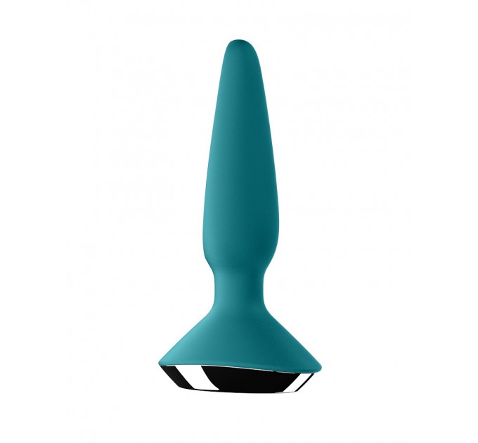 Анальная пробка с двумя моторами и управлением с телефона Satisfyer Plug-ilicious 1 Petrol, зеленый