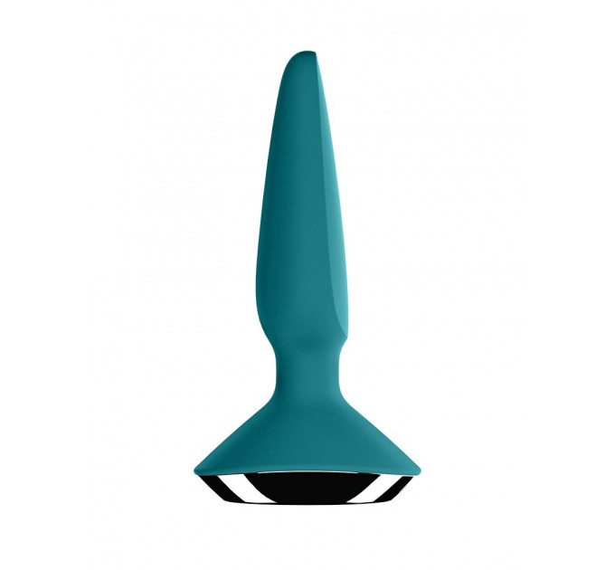 Анальная пробка с двумя моторами и управлением с телефона Satisfyer Plug-ilicious 1 Petrol, зеленый
