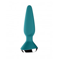 Анальная пробка с двумя моторами и управлением с телефона Satisfyer Plug-ilicious 1 Petrol, зеленый