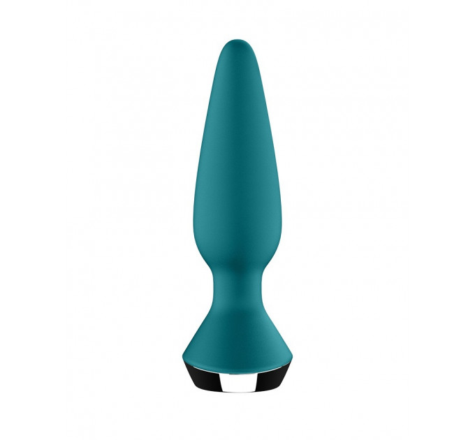 Анальная пробка с двумя моторами и управлением с телефона Satisfyer Plug-ilicious 1 Petrol, зеленый