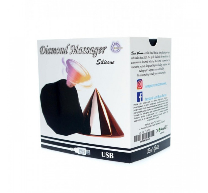 Вакуумный стимулятор клитора Diamond, розовое золото