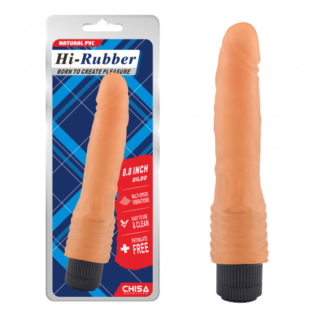 Вібратор реалістичний Chisa Hi-Rubber на батарейках, бежевий