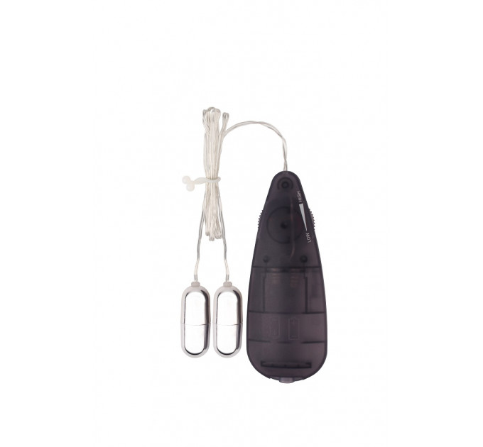 Вибропули серебристые Chisa Hi-Basic Double Play Bullets Vibrator с черным пультом управления