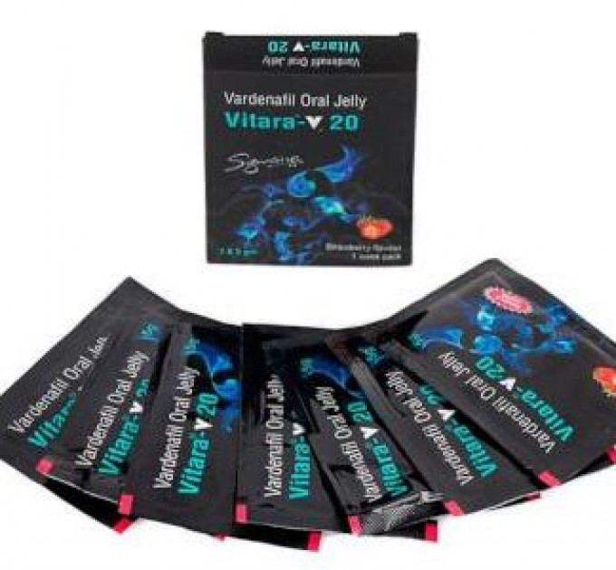 Vitara-20 желе для потенції Oral Jelly Strawberry (ціна за упаковку, 7 стиків)