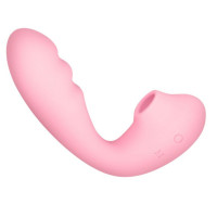 Вібратор вакуумний з подвійною стимуляцією BeYourLover Tara X на пульті керування, рожевий