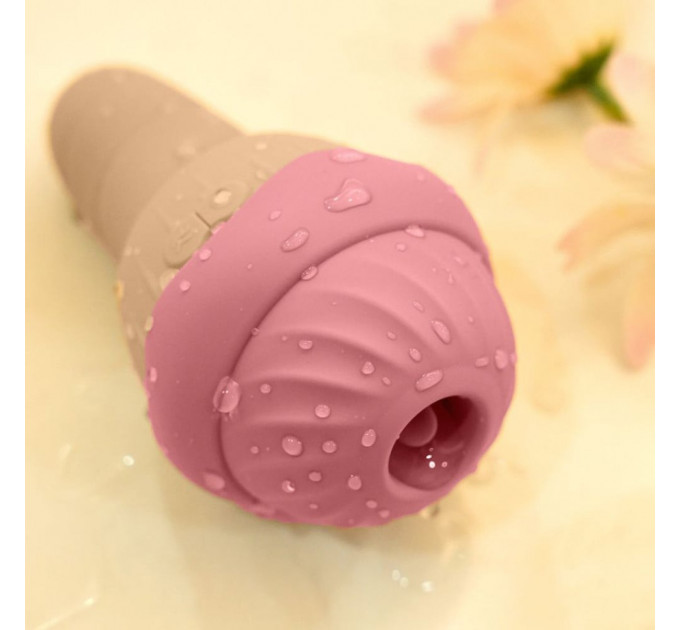 Вибратор и вакуумный стимулятор с язычком Sweet Em 0067F в форме мороженого