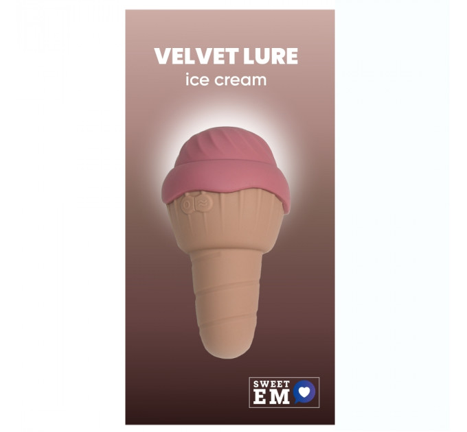 Вібратор та вакуумний стимулятор з язичком Sweet Em 0067F у формі морозива