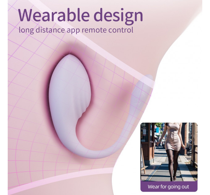 Віброяйце Every Night Toys Isadora з дистанційним керуванням, лавандовий, 10 режимів вібрації