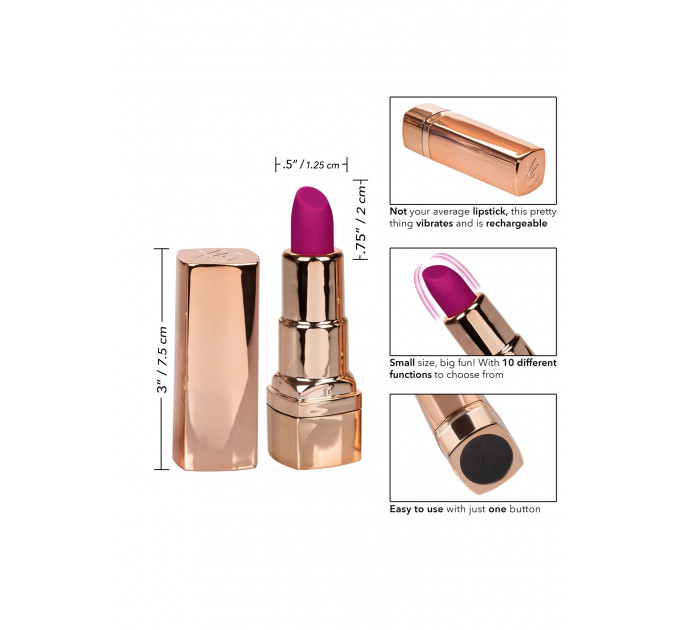 Вибратор-Помада для клитора и эрогенных зон CalExotic Hide & Play Lipstick Recharge