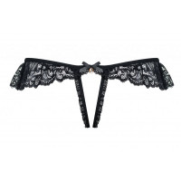 Трусики чорні Obsessive 830-THC-1 crotchless thong S / M