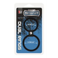 Эрекционное кольцо MENZSTUFF DUAL RINGS, BLACK