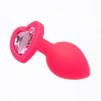 Анальная Pink Silicone Heart Light Pink, S