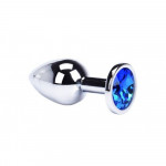 Анальная пробка, Silver Diamond Dark Blue, M