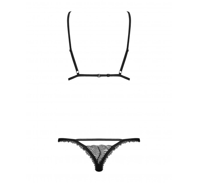 Комплект Obsessive Romanesa (Бюстгальтер и стринги) Black S/M