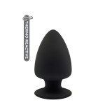 Анальна пробка Dream Toys Premium Silicone Plug термоактивна, чорна