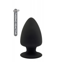 Анальная пробка Dream Toys Premium Silicone Plug термоактивная, черная