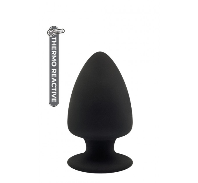 Анальна пробка Dream Toys Premium Silicone Plug термоактивна, чорна