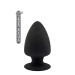 Анальна пробка Dream Toys Premium Silicone Plug термоактивна, чорна